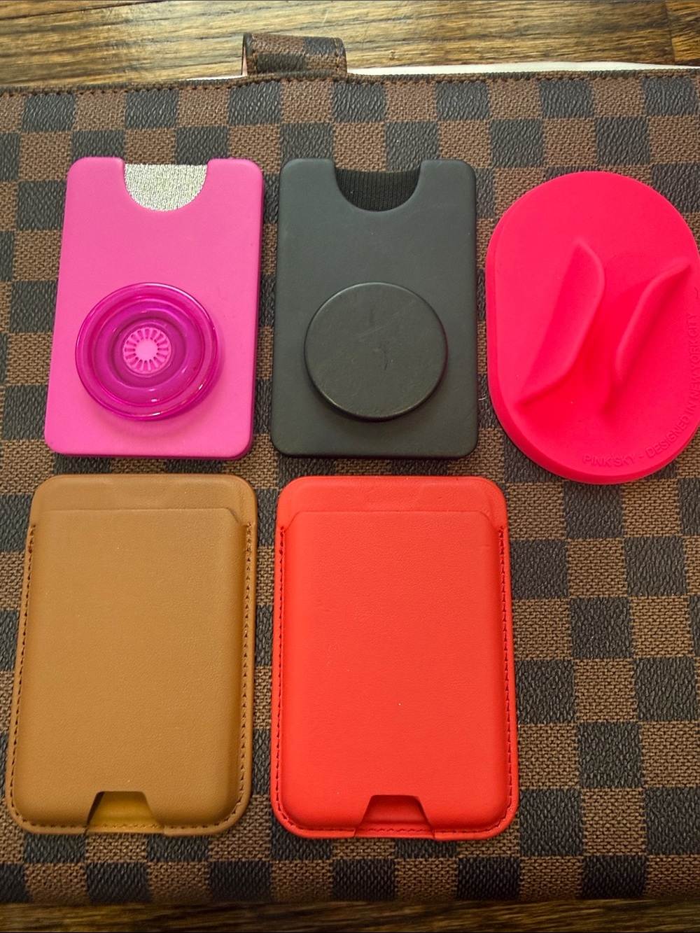 PopSocket Multi-Color Phone Wallets & Grips — Pink, Black, Red, Tan, Brown